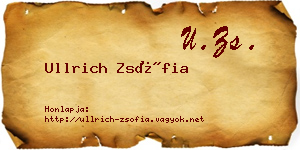 Ullrich Zsófia névjegykártya